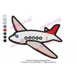 Plane Embroidery Design 04